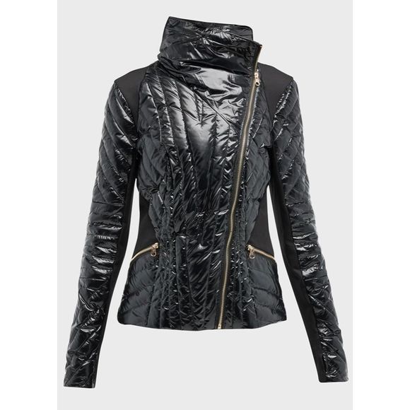Blanc Noir Motion PanelBlack Shiny Puffer Jacket Women’s M NEW MSRP $180 - Picture 7 of 7